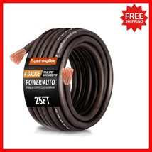 Durable 4 AWG Power Wire - 25ft Copper-Clad Aluminum with Flexible PVC J... - $686.88 MXN