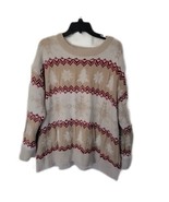 Holiday Time Christmas Pullover Knit Sweater ~ Sz 2X (20W-22W) Beige, Wh... - £25.07 GBP
