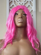 Cying Lin Short Bob Wavy Curly Wig Dark Pink Wig For Women Heat Resistant Bob  ( - £11.83 GBP
