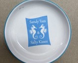 Sandy Toes and Salty Kisses Glazed Ceramic Trinket  Tray jewelry Rings - $8.35