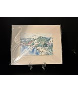 Vtg Print Water Color, By Dee Massey Pitts Bay Bermuda Hand Painted Frame - €14,49 EUR
