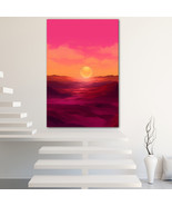 Color Sunset Canvas Painting Wall Art Poster Landscape Canvas Print Picture - $18.78 CAD+