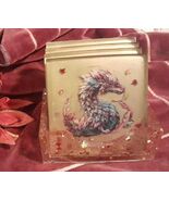 Coaster Set of 4 and Holder FALL LEAVES DRAGONS Unique Mixed Media Gifts... - $421.49 MXN