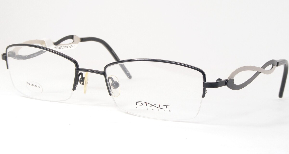 DIXIT Brillant F 01 Noir / Blanc Unique Rare Monture De Lunettes 50-18-1... - $113.55