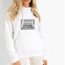 Honk If You&#39;ve Never Seen A Gun Fired From A Motorcycle Women&#39;s White Hoodie - £24.83 GBP