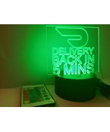 Back in 5 Mins Doordash sign Acrylic engraving beautiful decoration Car led - $26.95