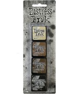 Tim Holtz Distress Mini Ink Pads 4/Pkg-Kit 3 - £15.93 GBP