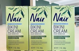 x3 Nair Sensitive Bikini Cream Hair Remover Green Tea - 1.7 oz - £14.78 GBP