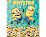 Despicable Me 2 Minions Birthday Party Invitations 8 Per Package NEW - $5.95