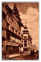 Chinatown Street View San Francisco California CA 1912 Sepia DB Postcard W5 - £2.32 GBP