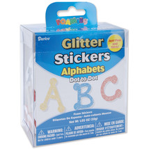 Glitter Alphabet Sticker Bucket Dot to Dot Font 1.05 oz - £20.20 GBP