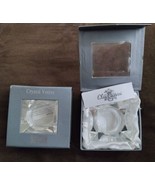 Pair Of OLEG CASSINI  CRYSTAL VOTIVE CLEAR BAUHAUS - NEW IN BOX  SIGNED ... - $29.69