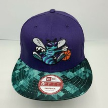 Men&#39;s New Era Cap NBA Charlotte Hornets Purple Turquoise 9FIFTY Snapback Hat  - £46.39 GBP