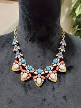 J.Crew Women&#39;s Multi Gemstone Statement Partywear Stylish Necklace - £19.98 GBP