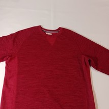 Champion Men's Red Cotton Blend Sweatshirt V-Notch Trim Shirt Size Large image 8