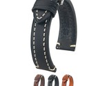 Hirsch Liberty Leather Watch Strap - Brown - L - 18mm / 16mm - Shiny Sil... - $59.95