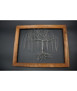 Handcrafted Galvanized Steel Metal Willow Tree Sculpture 10&quot;  - $3,914.39 MXN