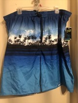 49C NWT Burnside XXL Men&#39;s Swim Trunks Blue Palm Trees Board Shorts - £7.63 GBP