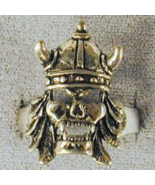 DELUXE VIKING HEAD &amp; HELMET HAIR SILVER BIKER RING BR130 mens RINGS jewe... - $16.93 CAD