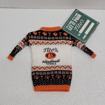 Tito&#39;s Vodka For Dog People Bottle Sweater Black Orange White Collectible - NEW! - $9.80