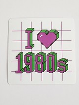 I Heart 1980s Super Cute Square Multicolor Generational Sticker Decal Awesome - £1.85 GBP