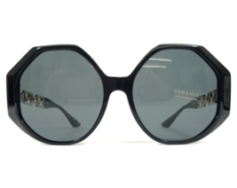 Versace Sunglasses MOD.4395 GB1/87 Black Gold Octagonal Frames Dark Grey... - $128.69