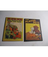 2 Vintage 1940&#39;s Children’s Story Books Paper Dog Cat Kitten Pets Puppy ... - $562.62 MXN
