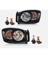Fit For 2006-2009 Dodge Ram 1500 2500 3500 Headlights Headlamps Set Blac... - $115.49 CAD