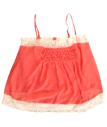 $98 Willow &amp; Clay Smocked Lacey Tank Large Encircled in Lace Cami Top Li... - $32.95 CAD