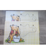 Set Of 4 Disney Winnie The Pooh &quot;Hunny&quot; Sturdy Plastic 12&quot; x 17&quot; Placema... - $21.78