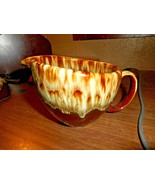 Brown Drip Glaze Pottery Creamer 3 3/8&quot; tall x 4 1/8&quot; dia UNMARKED Vintage - £11.57 GBP