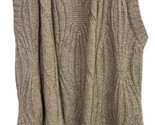 Cabi Wool Blend Open Front Cardigan Size XS Tan Sweater Sleeveless Cable... - £15.18 GBP
