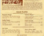 Abner&#39;s Attic Menu Baker Peters House Kingston Pike Knoxville Tennessee  - $17.82