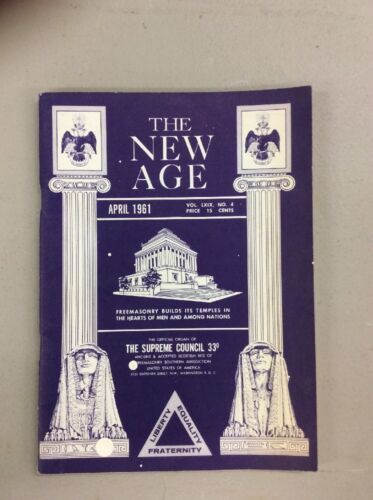 Primary image for RARE Masonic Magazine THE NEW AGE Supreme Council 33 Degree April 1961