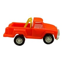 American Plastics Toys Orange Flare Side Pickup Vintage Red Goodyear Eagle Tires - £7.03 GBP