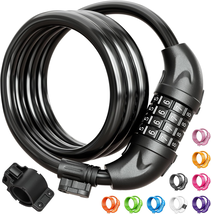 Bike Lock, Bicycle Lock 4 Feet Cable Lock 1/2 Inch Resettable Bike Lock ... - $14.77