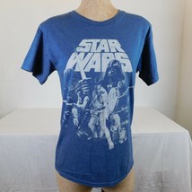 Star Wars Mad Engine T-shirt Size S Small Blue Multi Character Han Leia Luke - £7.79 GBP