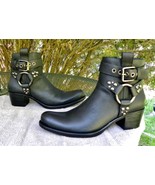 G SERIES Leather Harness Boots -(Cole Haan) Ankle Spots Moto Waterproof ... - €64,37 EUR