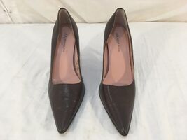 WOMEN&#39;S ANN KLIEN DARK BROWN/PINK LEATHER UPPER 8.5M HIGH HEEL SHOES - €16,65 EUR