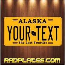 Alaska The Last Frontier Custom Vanity YOUR TEXT Aluminum License Plate Tag - £13.99 GBP
