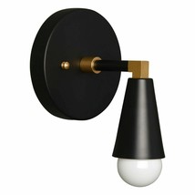 Pair of Black Mid Century Stunning Industrial Wall Sconce Brass Lights - £65.65 GBP