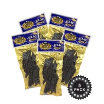 BEST Premium Natural Style Kippered Cut Thick Strips 1.75 OZ. Elk Jerky - No Pre - £33.33 GBP