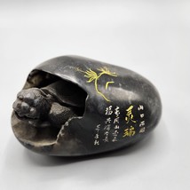 Hatching Turtle Hand Carved Figurine Chinese Message Soapstone Sculpture Asian - £46.61 GBP