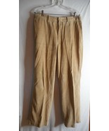 Eddie Bauer Beige corduroy flat front Pants Men&#39;s W35 - $18.39