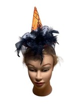 Midwest Halloween Party Witch Hat Headband Costume Skulls Orange Silver Bat. - £12.31 GBP