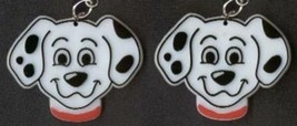 Big Funky 101 Dalmations Earrings Disney Puppy Dog Fire Fighter Costume Jewelry - £4.59 GBP