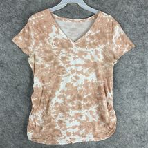 Isabel Maternity Blouse XL Women&#39;s Pullover Short Sleeve Tie Dye Adults - $16.73 CAD