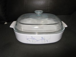 Corning Ware Shadow Iris A-10-B Casserole Dish 2.5 Qt. W/ New A-9-C Pyrex Lid - £37.98 GBP