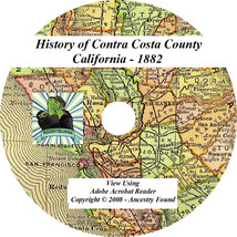 1882 History of Contra Costa County California CA - £4.68 GBP