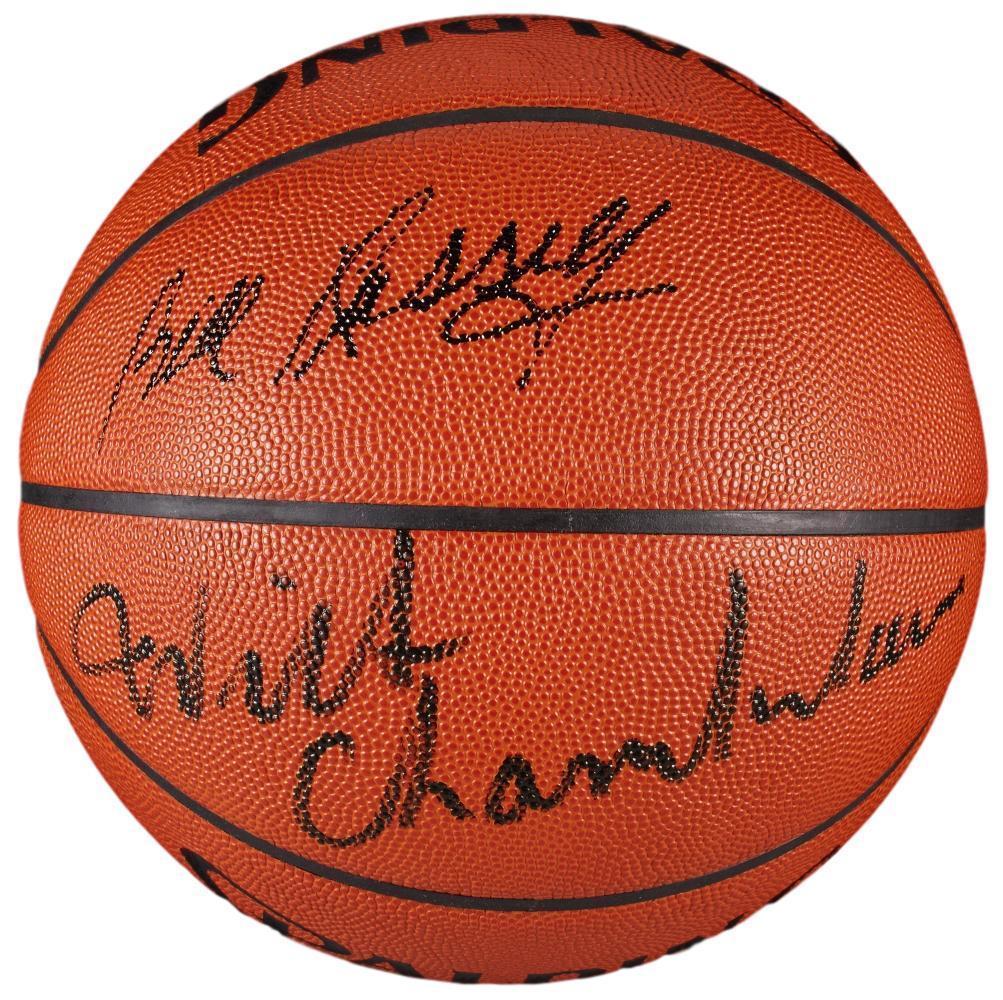 Wilt Chamberlain Bill Russell Signed Spalding Basketball JSA Z50299 - $2,449.02